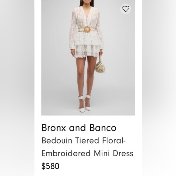 Bronx and Banco Tiered Floral Embroidered Dress - Picture 2 of 10